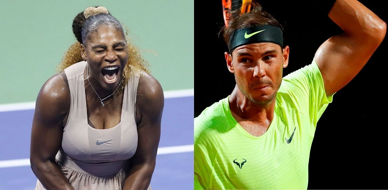 Spain's Rafael Nadal and Serena Williams. Credit: AFP Photo