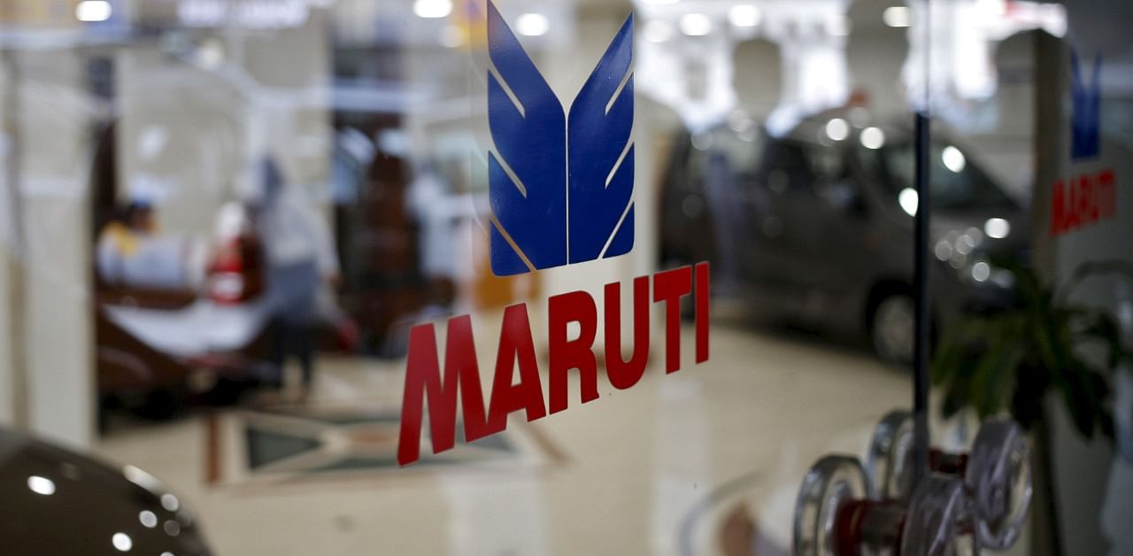 The logo of Maruti Suzuki India Limited. Credit: Reuters Photo 