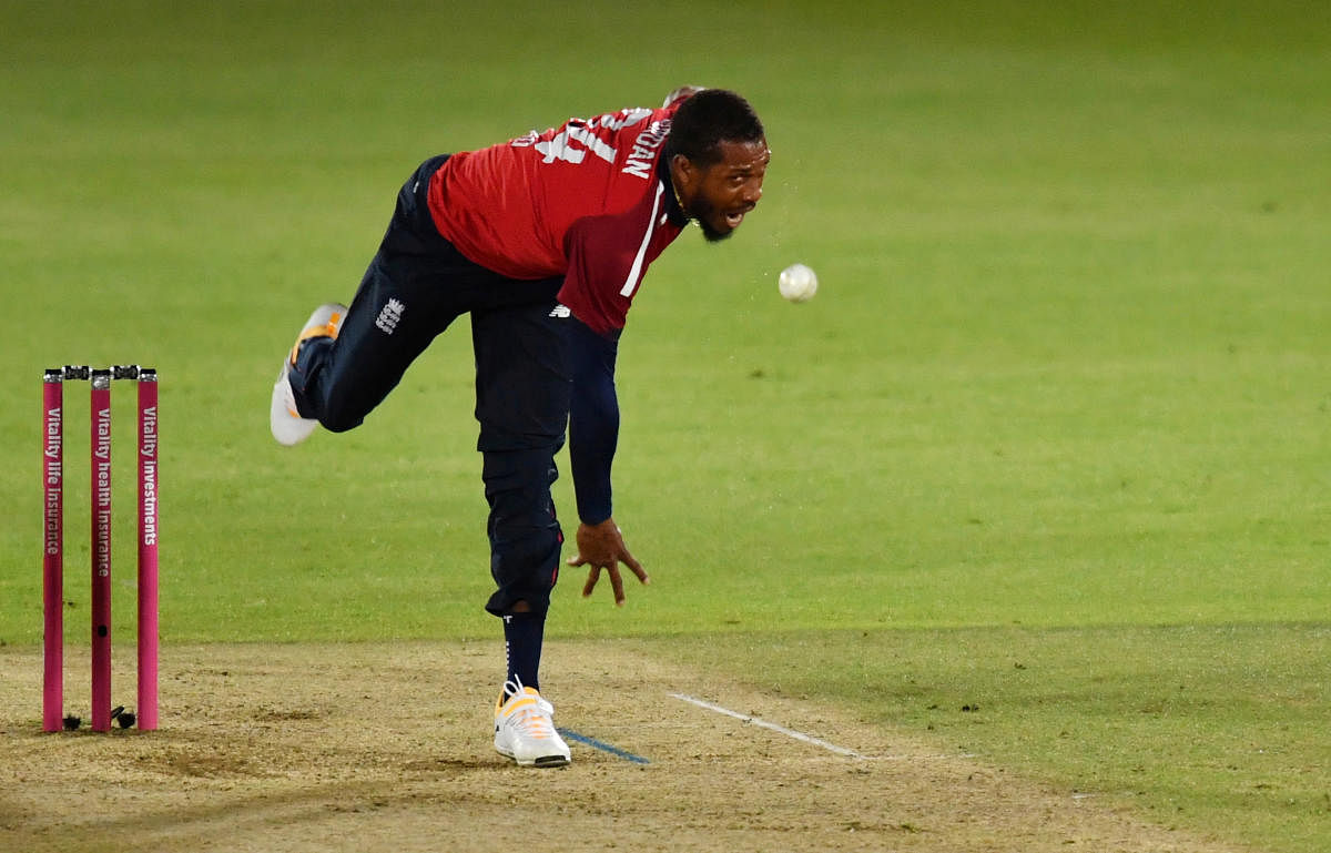  England's Chris Jordan. Credit: Reuters