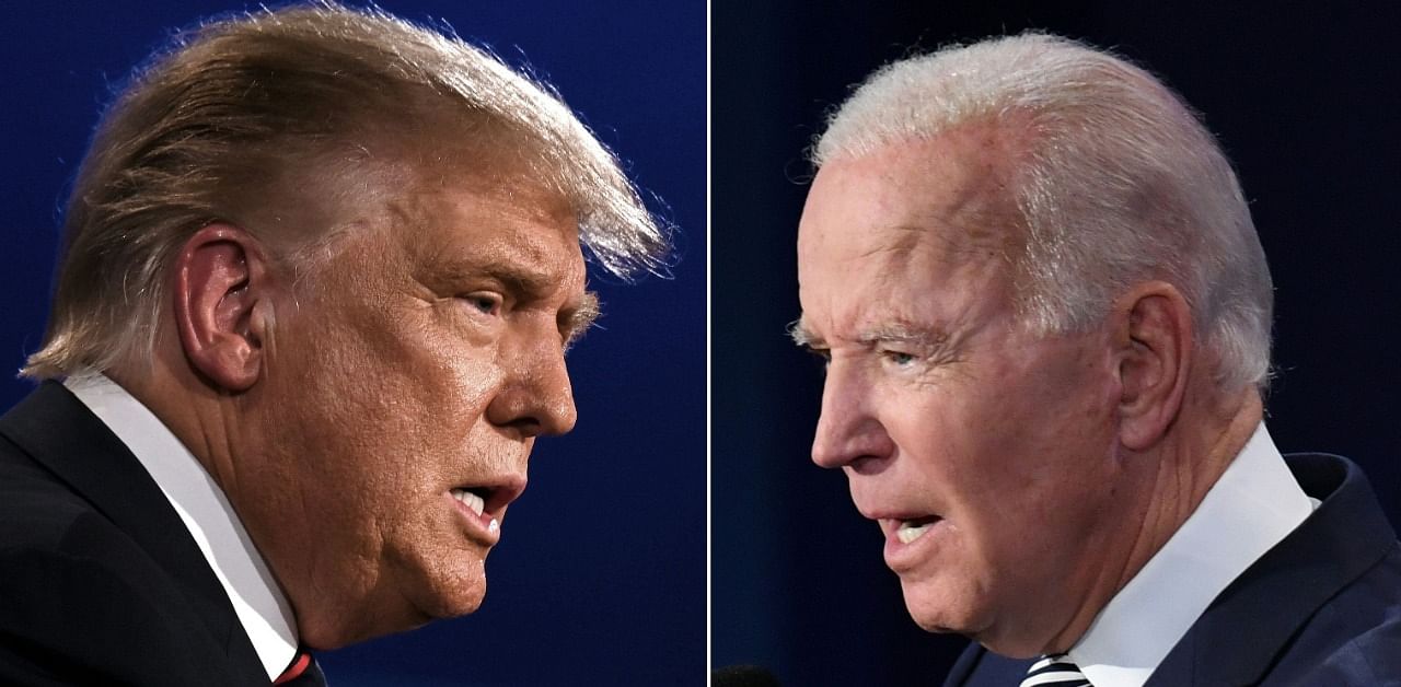 US President Donald Trump (L) and Democratic Presidential candidate former Vice President Joe Biden. Credit: AFP Photo