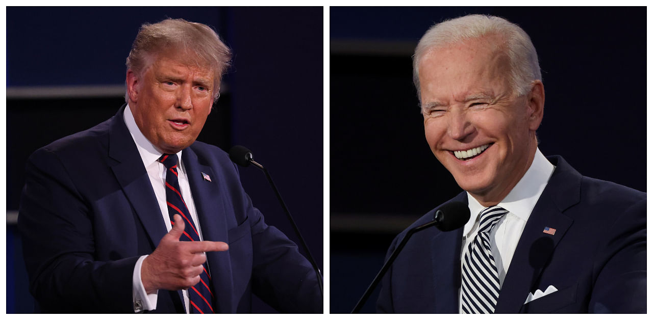 Former Vice President Joe Biden in debate with President Donald Trump. Credit: AFP and Reuters Photo