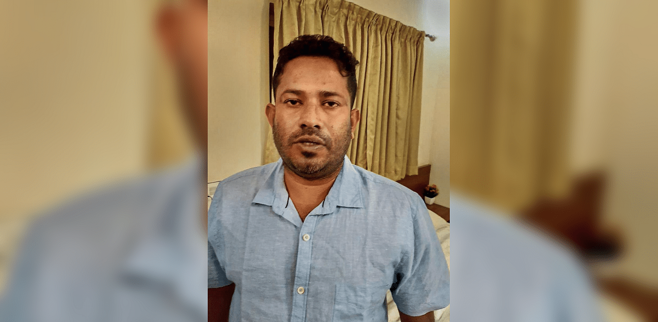 Kerala gold smuggling case accused Sandeep Nair after he was arrested by the National Investigation Agency in Bengaluru, Karnataka, Saturday, July 11, 2020. Credit: PTI Photo