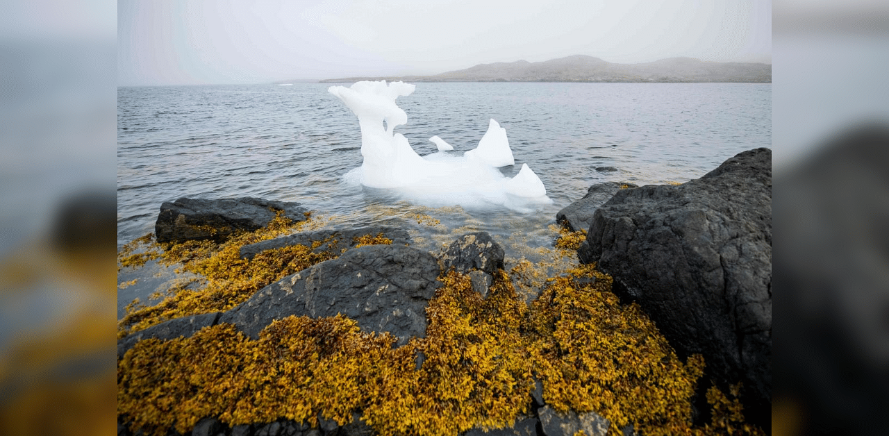 In this file photo taken on August 14, 2019, a piece of ice floats near Kulusuk (also spelled Qulusuk), a settlement in the Sermersooq municipality located on the island of the same name on the southeastern shore of Greenland. Credit: AFP Photo