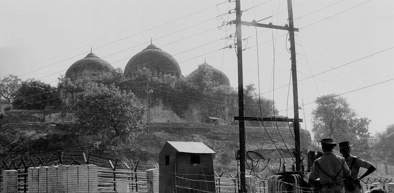 A view of Babri Masjid. Credit: PTI Photo