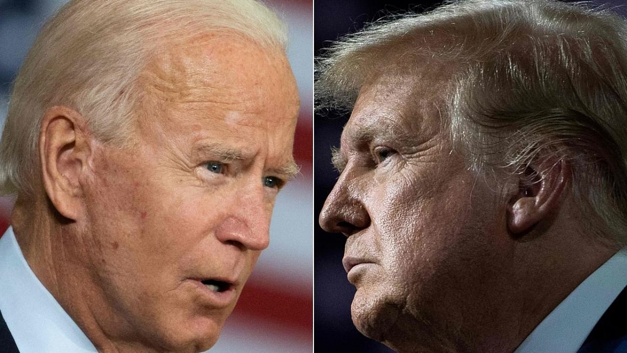 Former Vice President Joe Biden (left) and incumbent POTUS Donald Trump. Credit: AFP.