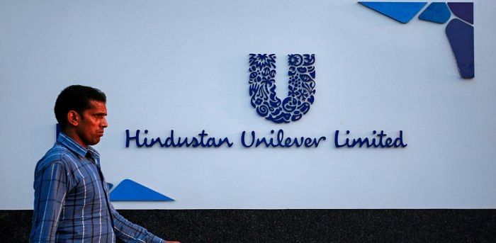 A pedestrian walks past the Hindustan Unilever Limited (HUL) headquarters in Mumbai. Credit: Reuters Photo  