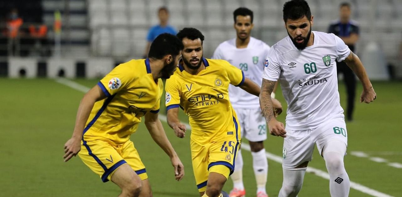  AFC Champions League quarter-finals match between Saudi's Al-Nassr and Saudi's Al-Ahli. Credit: AFP