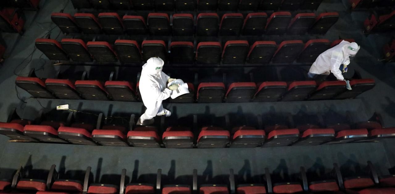 Cinemas, theatres, multiplexes will be permitted to open with up to 50 per cent of their seating capacity in areas outside containment zones only with effect from October 15. Credit: Reuters