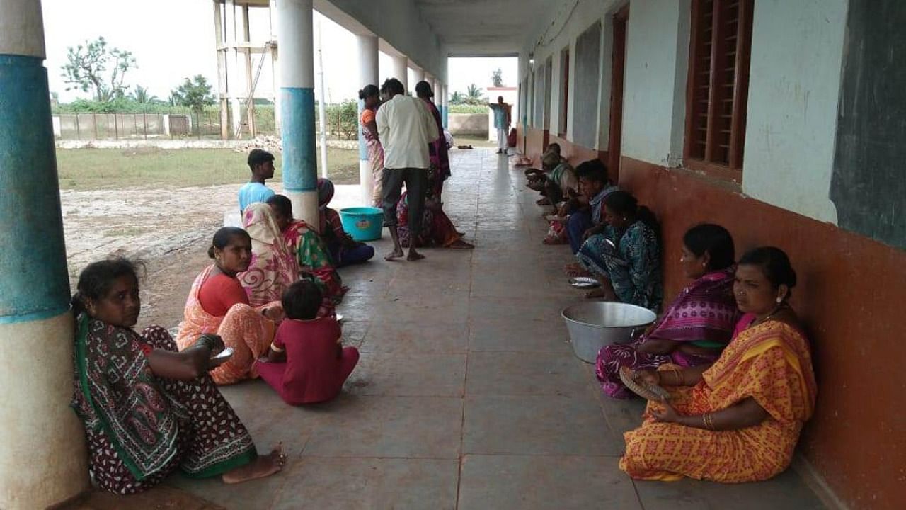 The Wednesday night showers have worsened the plight of the people, who had been rendered homeless by the 2009 floods, at Budihal in Nargund taluk, Gadag district. Credit: DH.
