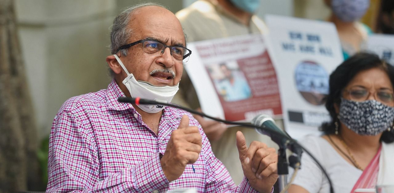 Bhushan, who has already deposited Re 1 as fine with the apex court's registry on September 14, has filed two separate review petitions in the contempt case. Credit: PTI Photo