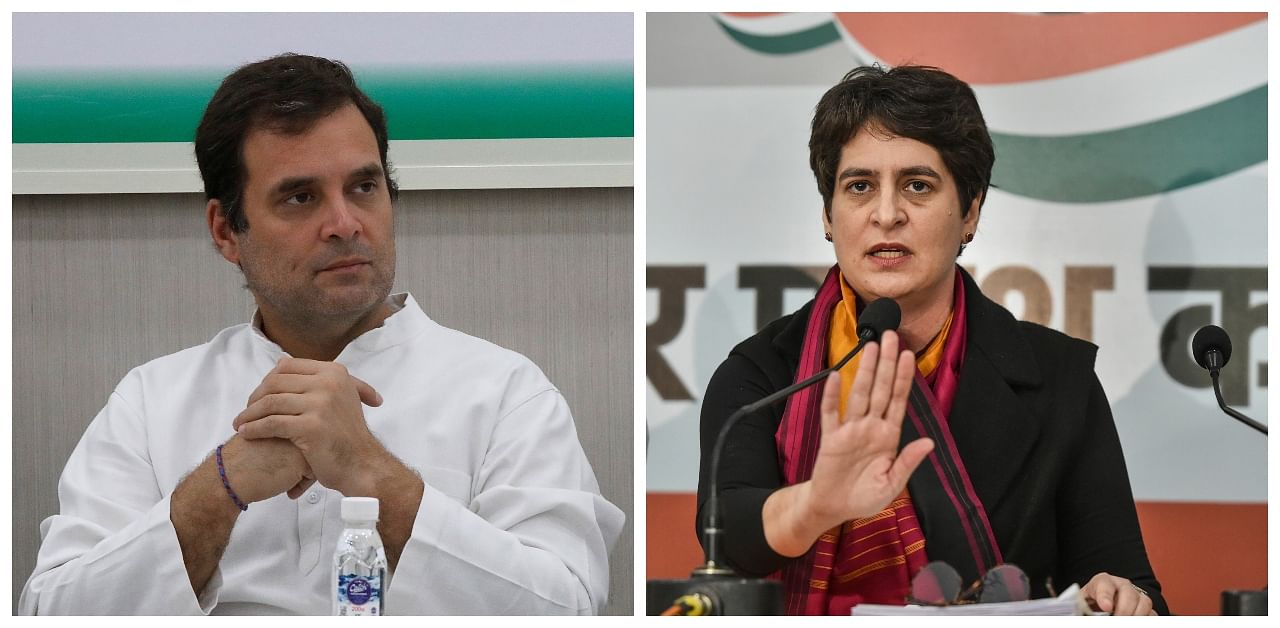 Congress leaders Rahul Gandhi and Priyanka Gandhi. Credit: Reuters, PTI