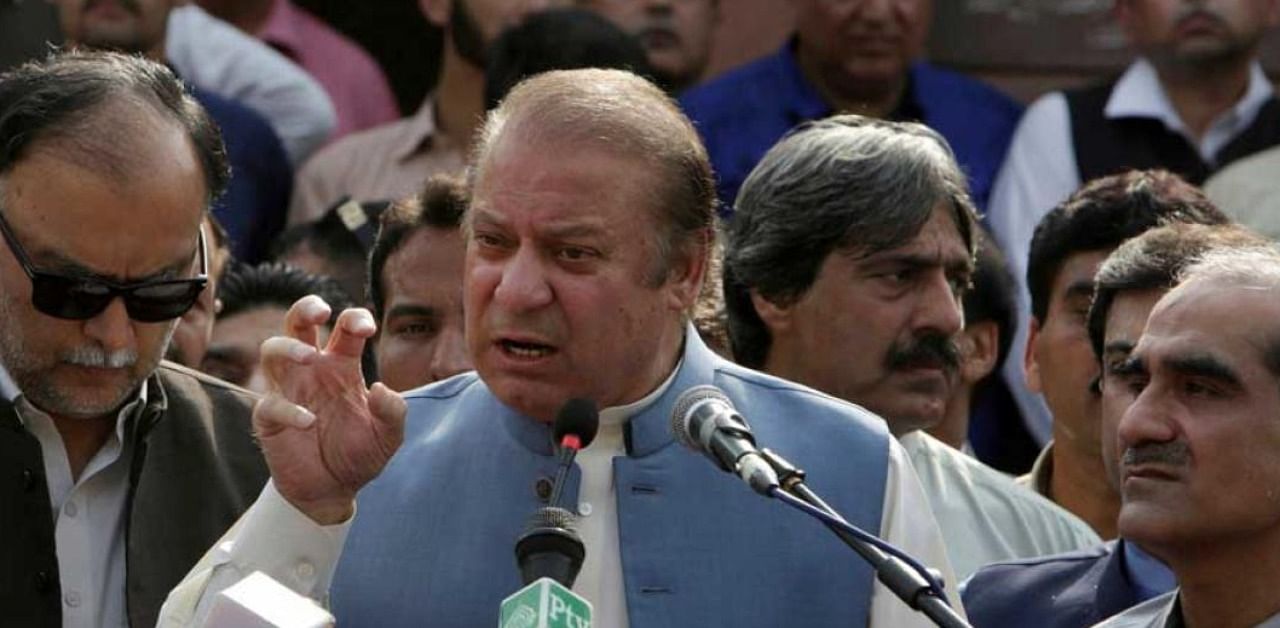 The move was made days after former prime minister Nawaz Sharif made blistering speeches from exile in London. Credit: DH File Photo