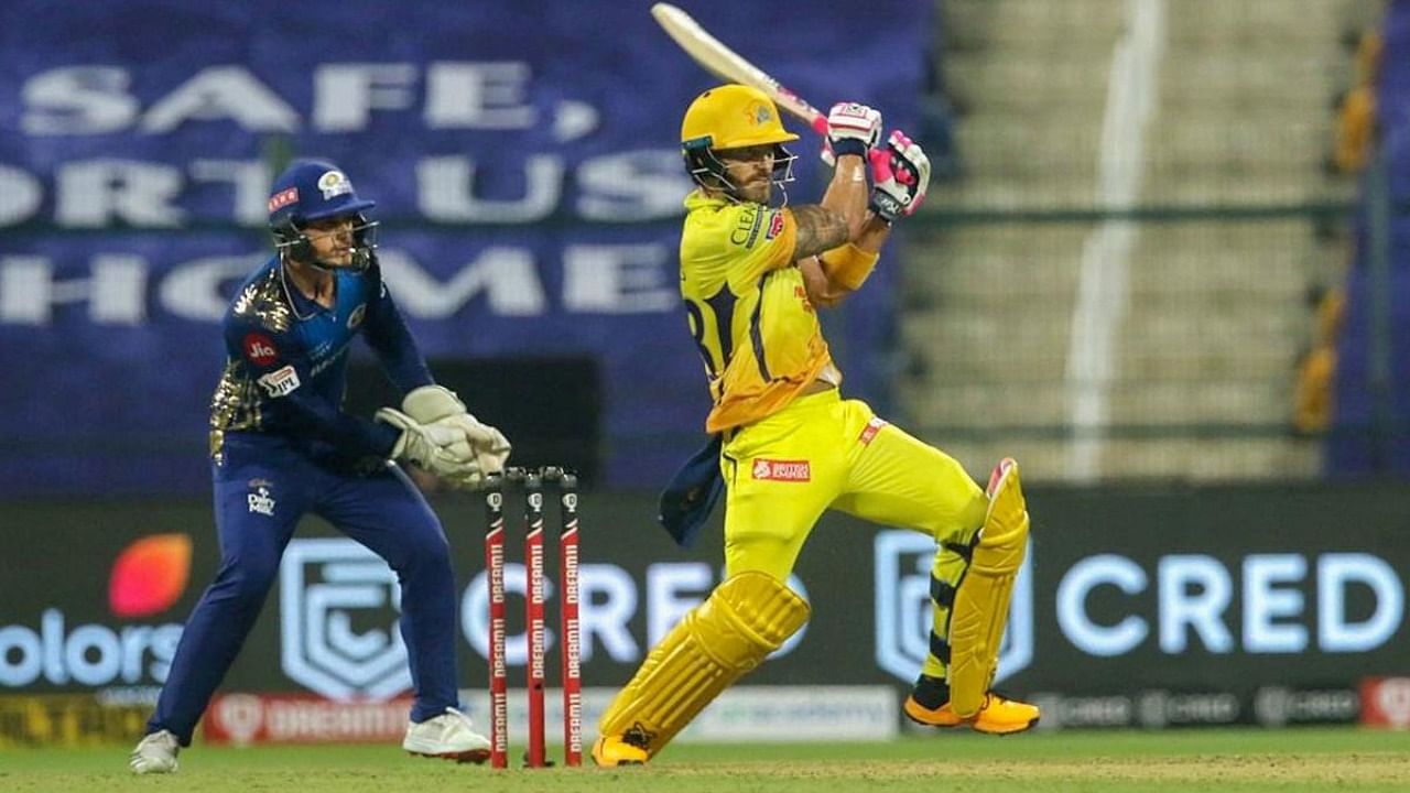 With 173 runs, du Plessis is third on the list of top run-getters. CSK need him to stay the course. Credit: PTI