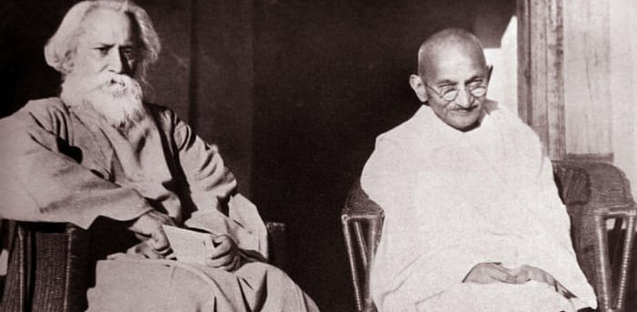 Tagore and Gandhi. Credit: DH Archive photo