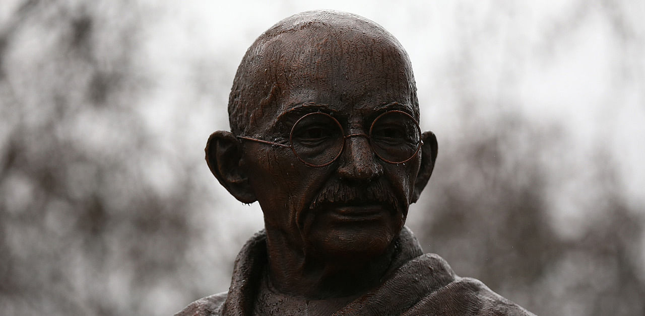 Statue of Indian independence leader Mahatma Gandhi is pictured in Parliament Square on March 16, 2015 in London, England. Credit: Getty Images