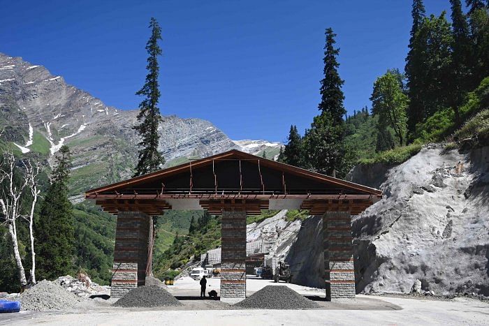 South portal gate of the Atal Rohtang Tunnel. Credits: AFP Photo