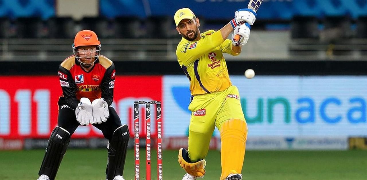 Mahendra Singh remained unbeaten even as CSK lost to SRH. Credit: PTI Photo