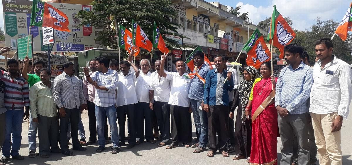 The BJP opened its account in Mandya district, winning the KR Pet segment in the 2019 Assembly bypolls. DH file photo 