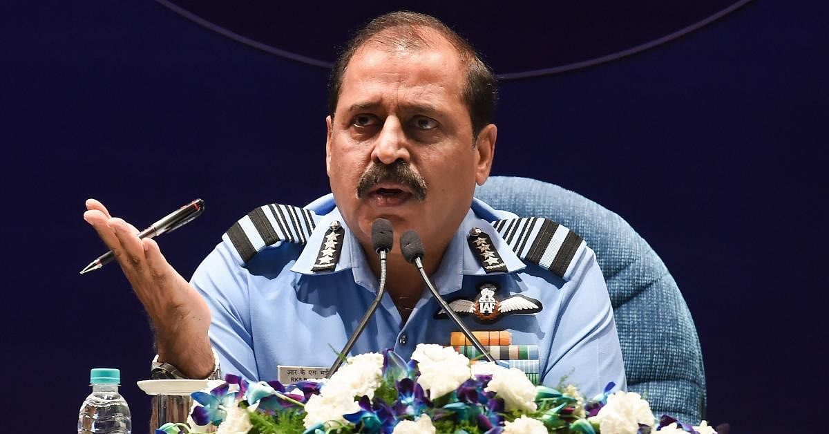  Indian Air Force (IAF) chief Rakesh Kumar Singh Bhadauria. Credit: PTI Photo