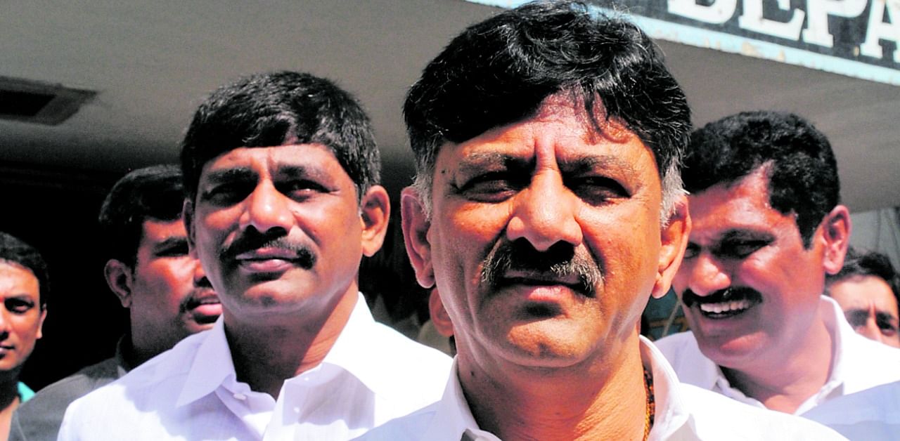 D K Shivakumar and his brother MP D K Suresh. Credit: DH File Photo