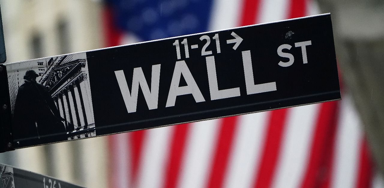 A Wall Street sign is pictured outside the New York Stock Exchange. Credit: Reuters Photo