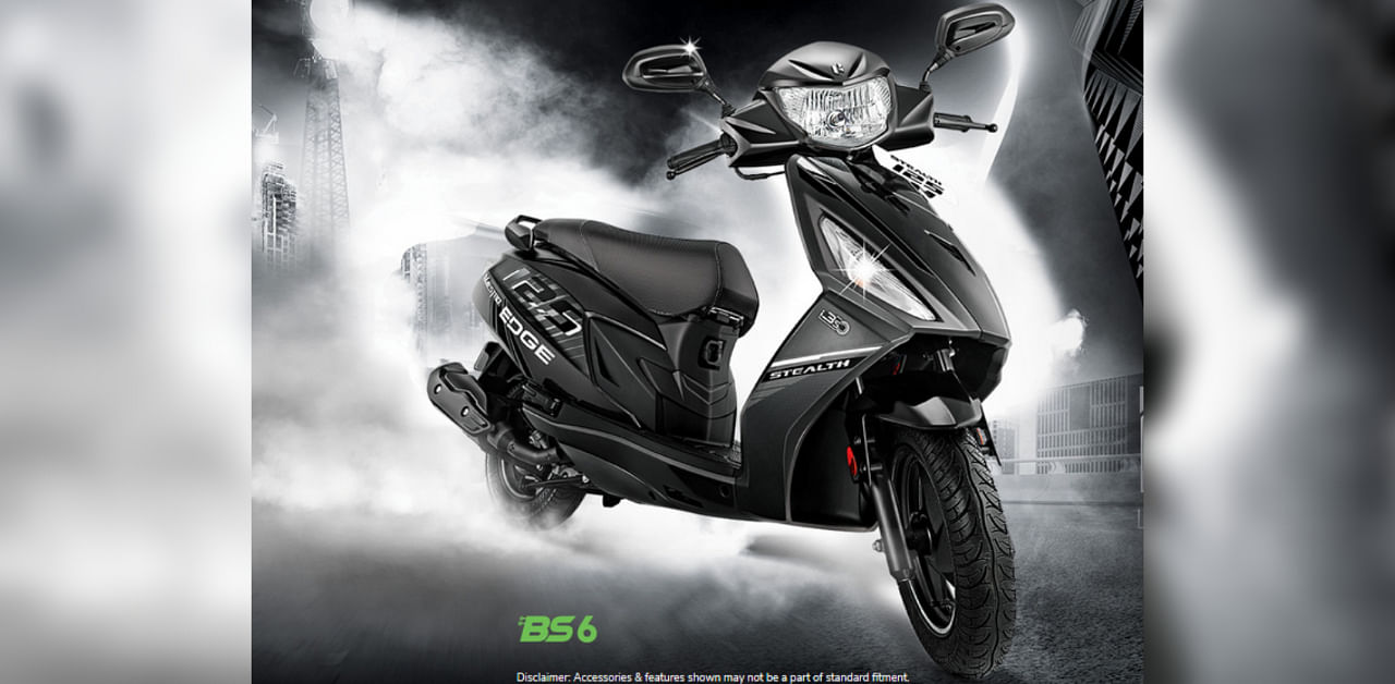 The Maestro Edge 125 Stealth comes with a 125 cc BS-VI compliant engine with power output of 9 BHP. Credit: Website/heromotocorp.com