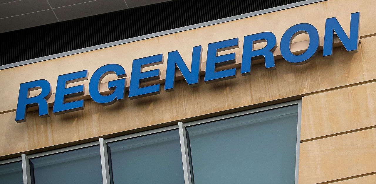 Regeneron logo on a building. Credit: Reuters Photo