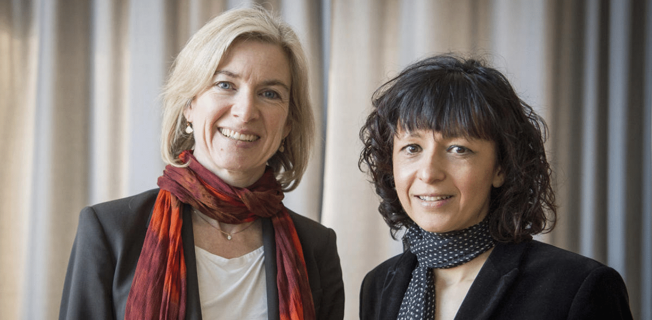 French scientist Emmanuelle Charpentier (R) and American Jennifer A. Doudna have won the Nobel Prize 2020 in chemistry for developing a method of genome editing likened to ‚Äòmolecular scissors‚Äô that offer the promise of one day curing genetic diseases. Credit: AP Photo