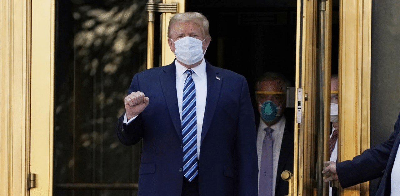 According to Trump's latest medical update, he completed his Covid-19 treatment on Thursday and had responded “extremely well". Credit: AP Photo