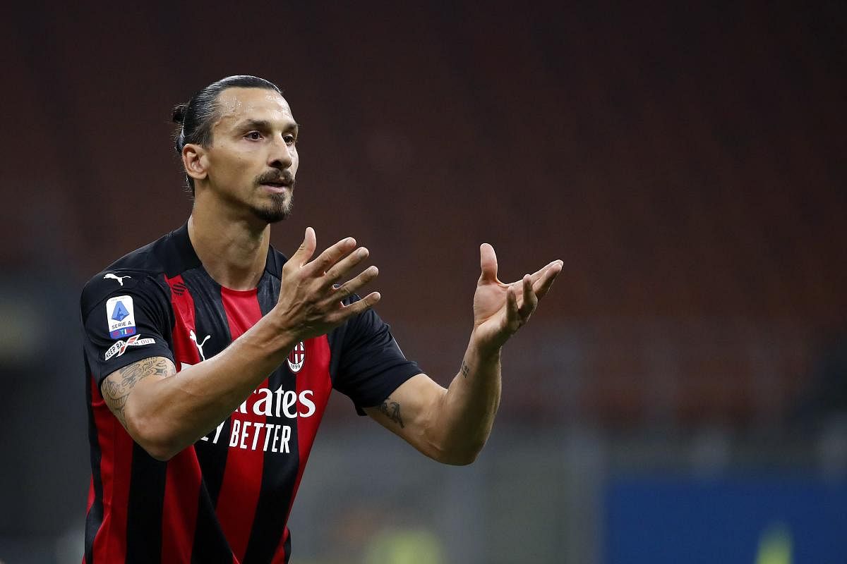 AC Milan's Swedish forward Zlatan Ibrahimovic. Credit: AP