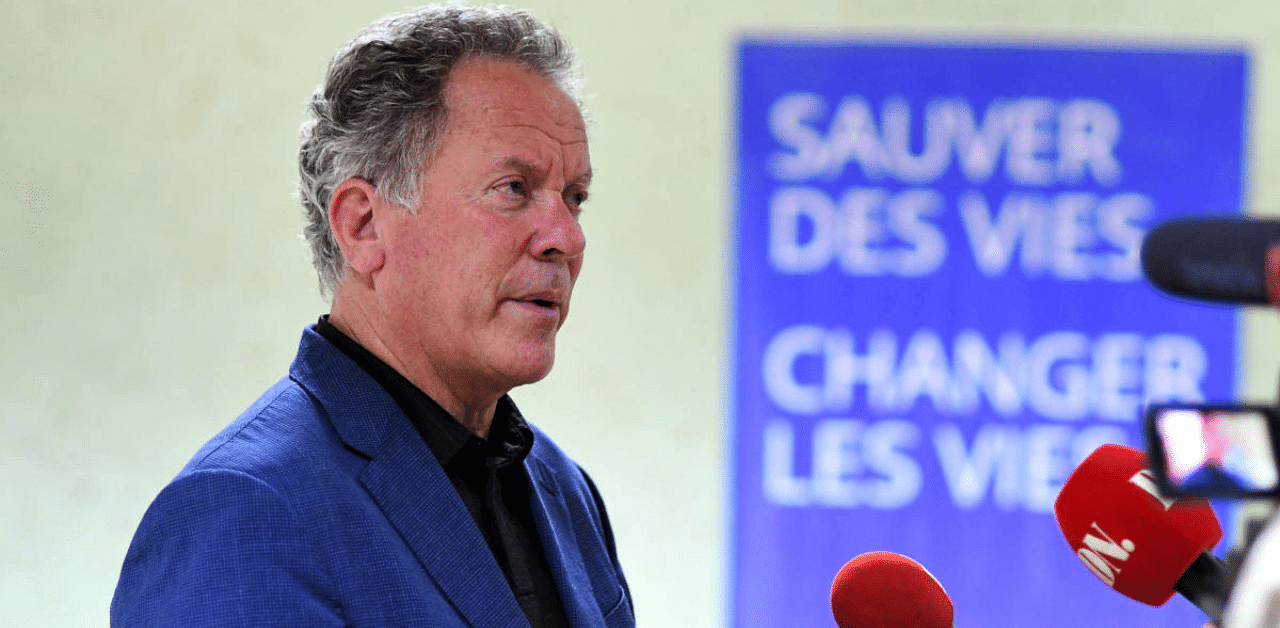World Food Programme (WFP) Executive Director David Beasley speaks to the press during his stopover in Ouagadougou, Credit: Reuters Photo