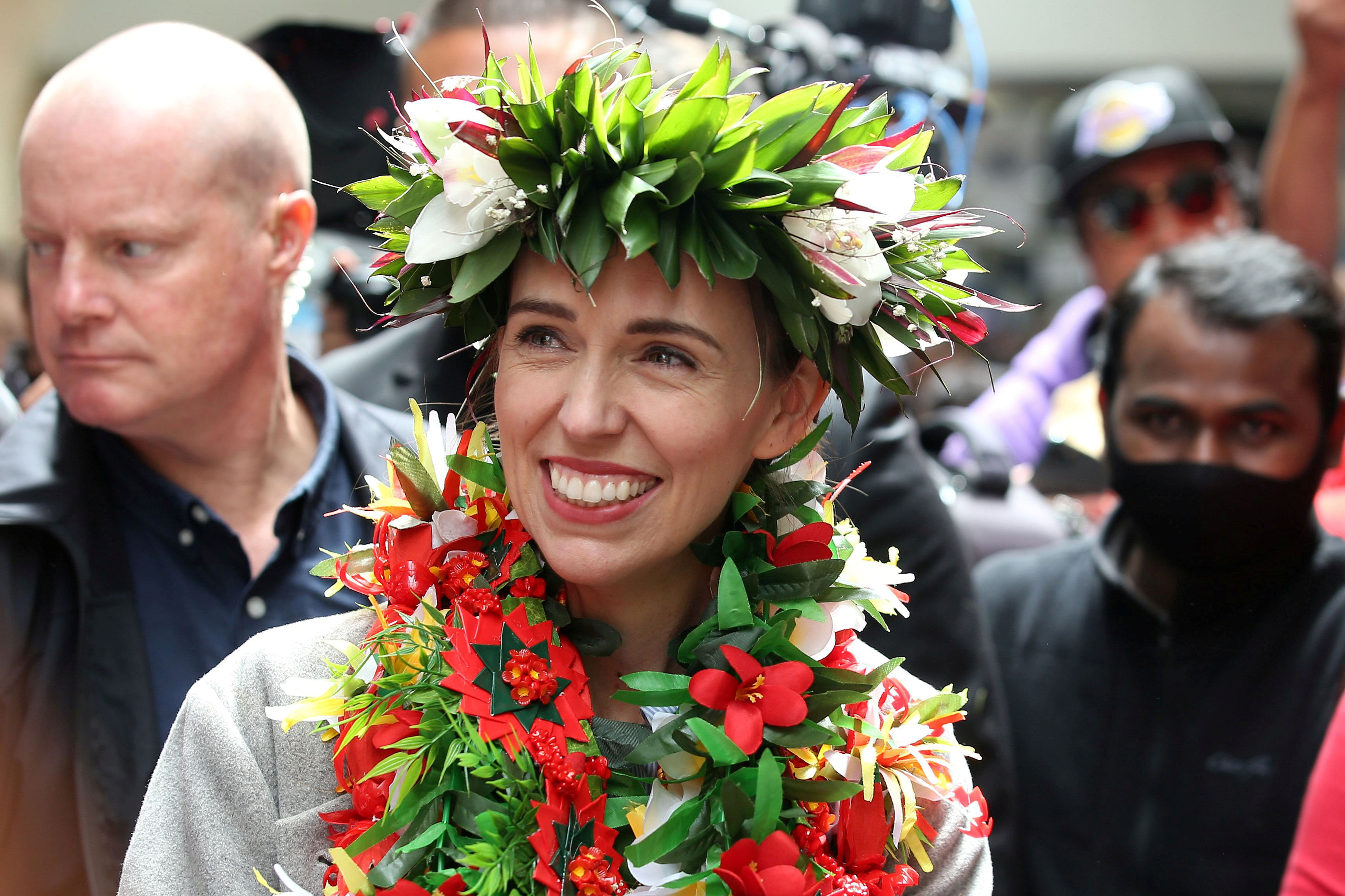New Zealand's Prime Minister Jacinda Ardern smiles during a campaign outing at Mangere Town Centre and market in Auckland, New Zealand. Credit: Reuters Photo