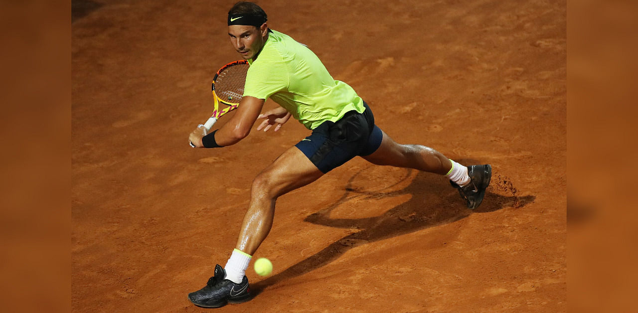 Spain's Rafael Nadal in action during his quarter final match against Argentina's Diego Schwartzman. Credit: Reuters