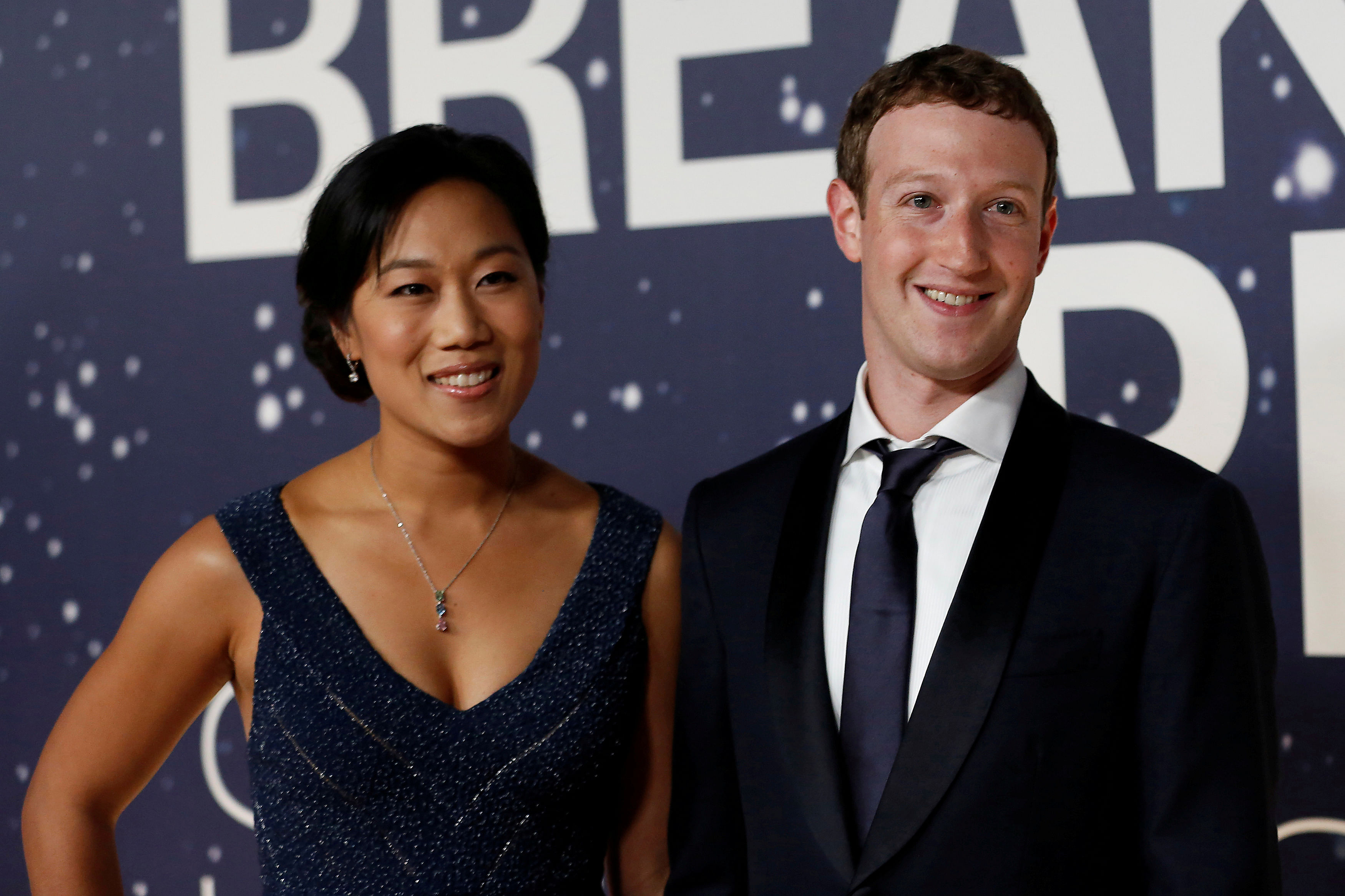 Mark Zuckerberg, founder and CEO of Facebook, and wife Priscilla Chan. Credit: Reuters File Photo