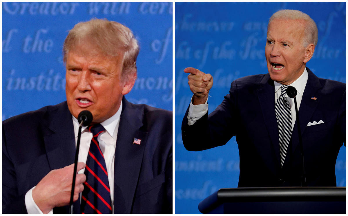  U.S. President Donald Trump and Democratic presidential nominee Joe Biden. Credit: Reuters File Photo