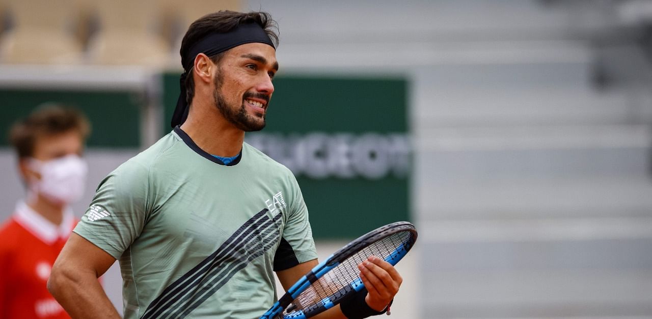 Italy's Fabio Fognini. Credit: PTI Photo