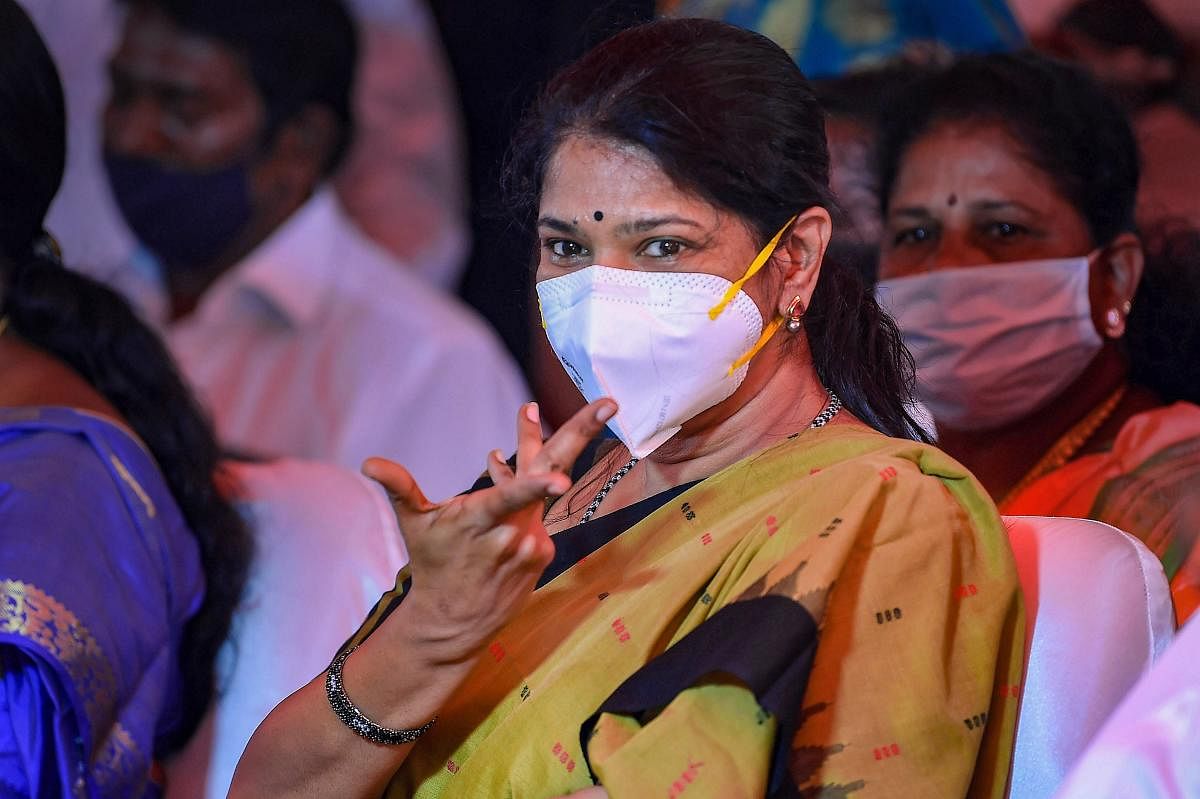 DMK MP Kanimozhi sought to know the Tamil Nadu government’s stand on the issue after Tanishq pulled out the advertisement campaign following backlash on Twitter. Credit: PTI