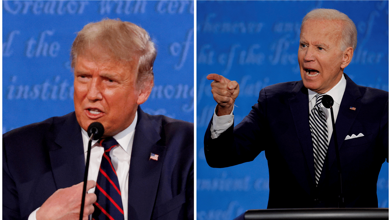  combination picture shows US President Donald Trump and Democratic presidential nominee Joe Biden. Credits: Reuters Photo