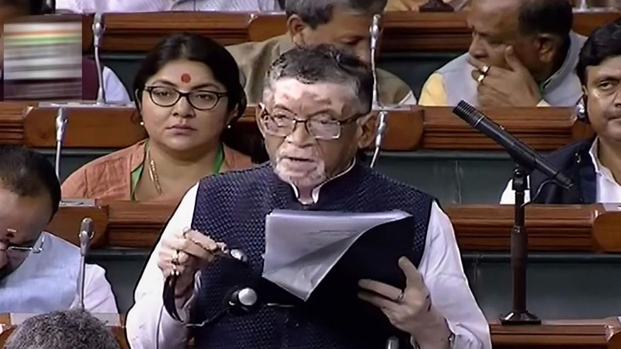 MoS of the Ministry of Labour and Employment Santosh Kumar Gangwar. Credit: PTI.