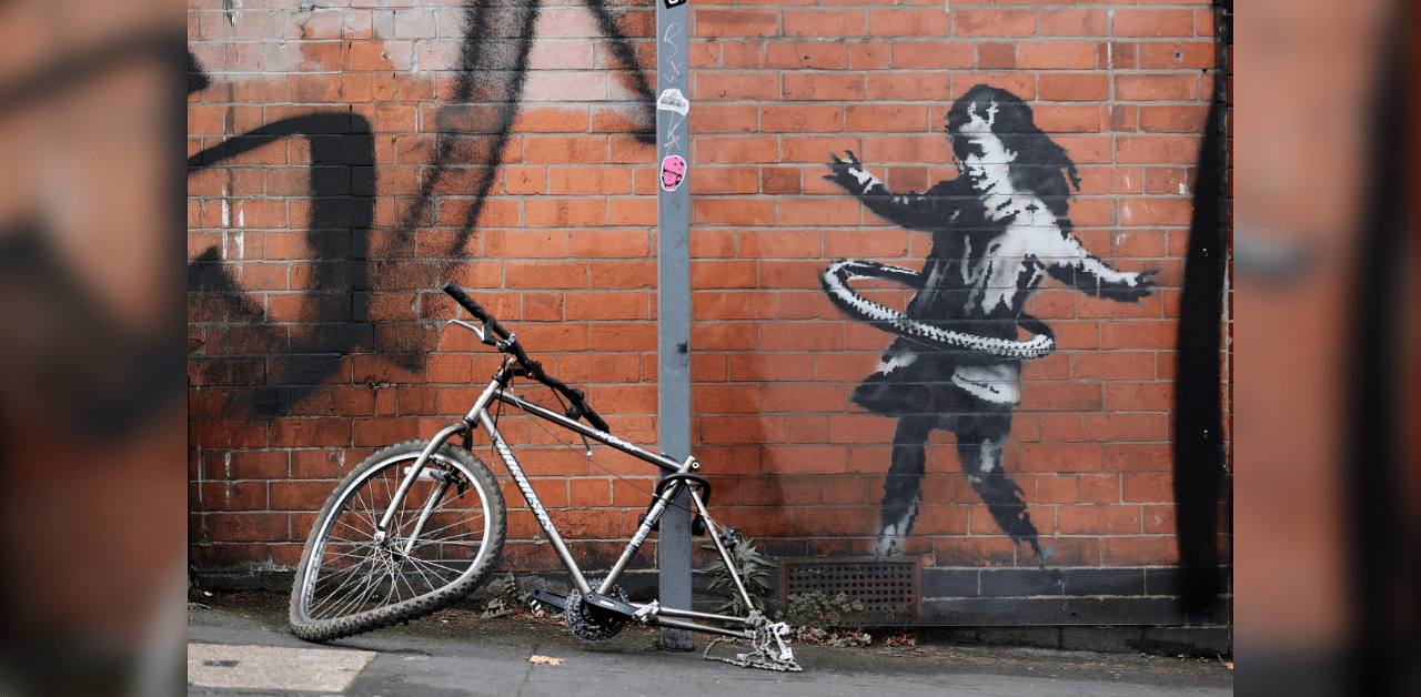 A new Banksy artwork is seen in Rothesay Avenue, Nottingham, Britain October 17, 2020. Credit: Reuters Photo