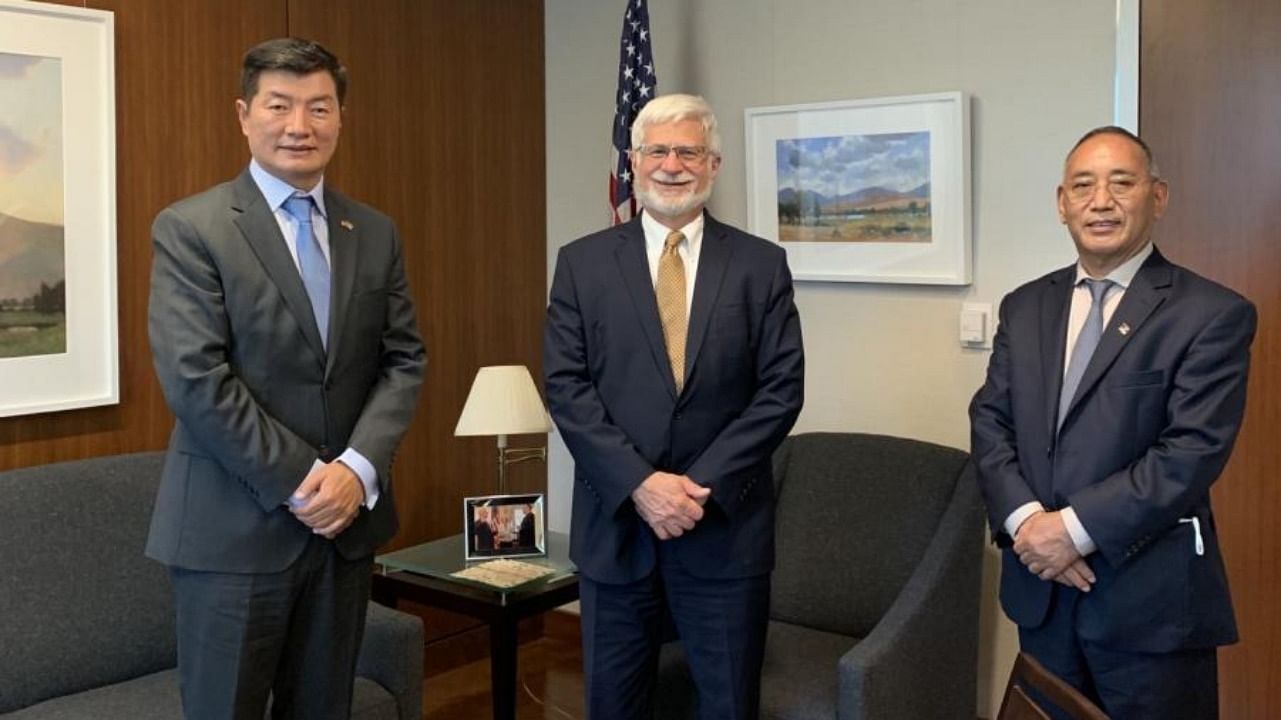 US Special Coordinator for Tibetan issues, Robert A Destro, hosts Lobsang Sangay, president of TGiE (CTA), at the State Department in Washington DC. Credit: Central Tibetan Administration.