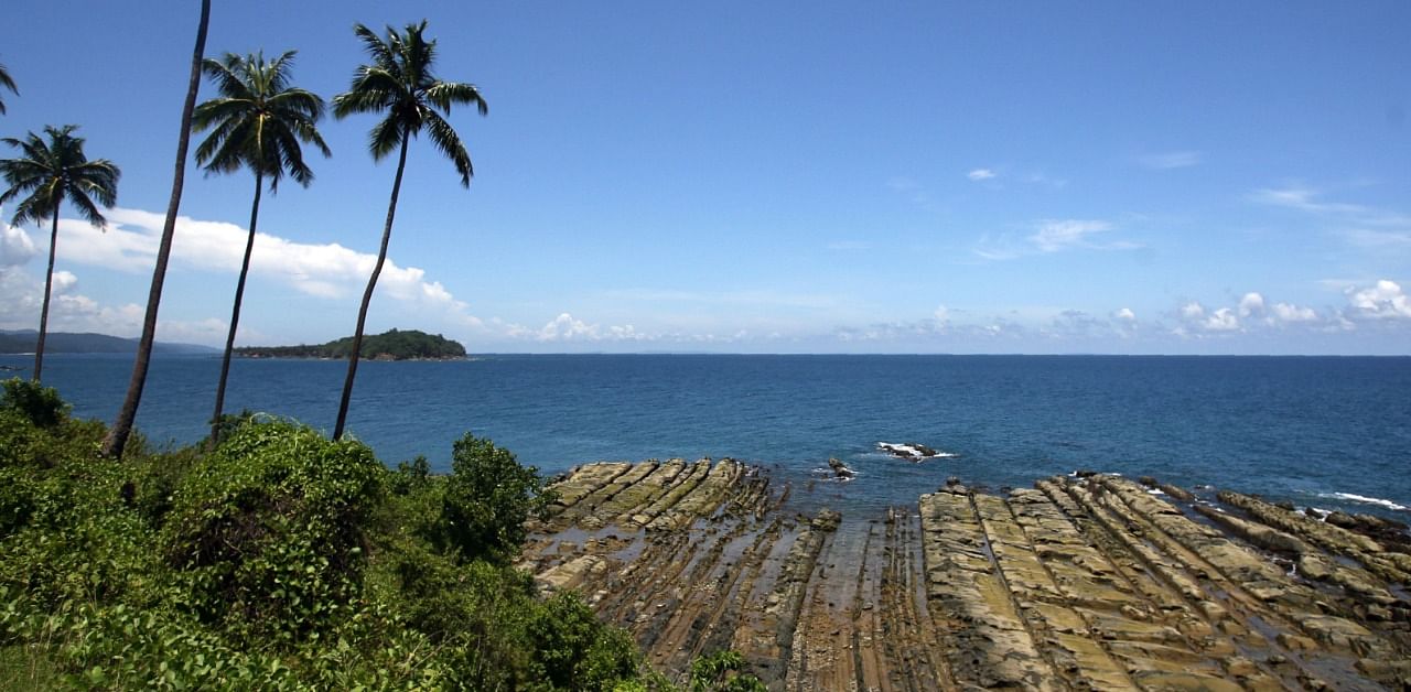 Coast line of South Andaman Island near Port Blair. Credit: AFP Photo
