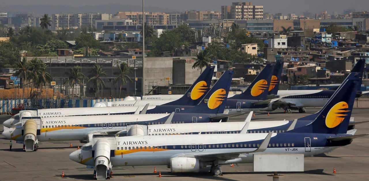 Jet Airways aircrafts. Credit: Reuters