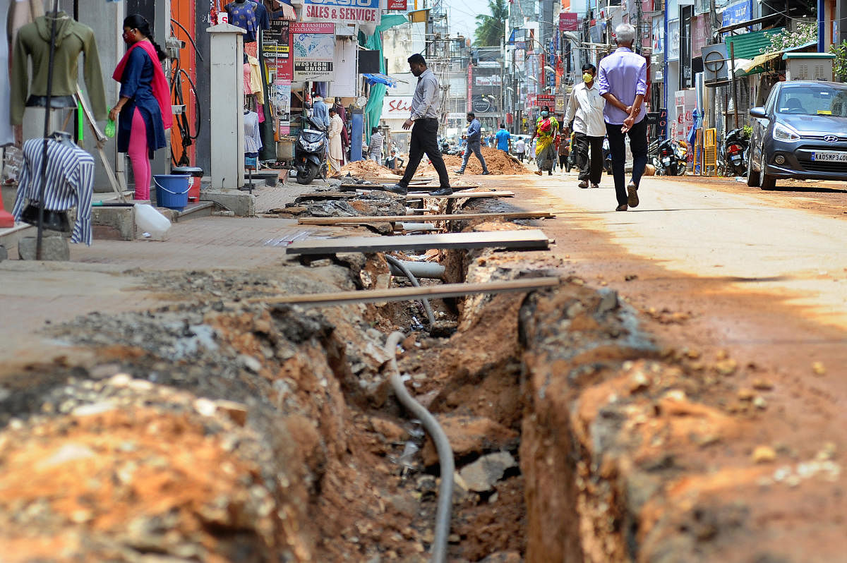 Organisations providing civic amenities have been mandated to apply for permission on the Multi-Agency Road Cutting Coordination System (MARCS) before starting work. DH FILE/Pushkar V