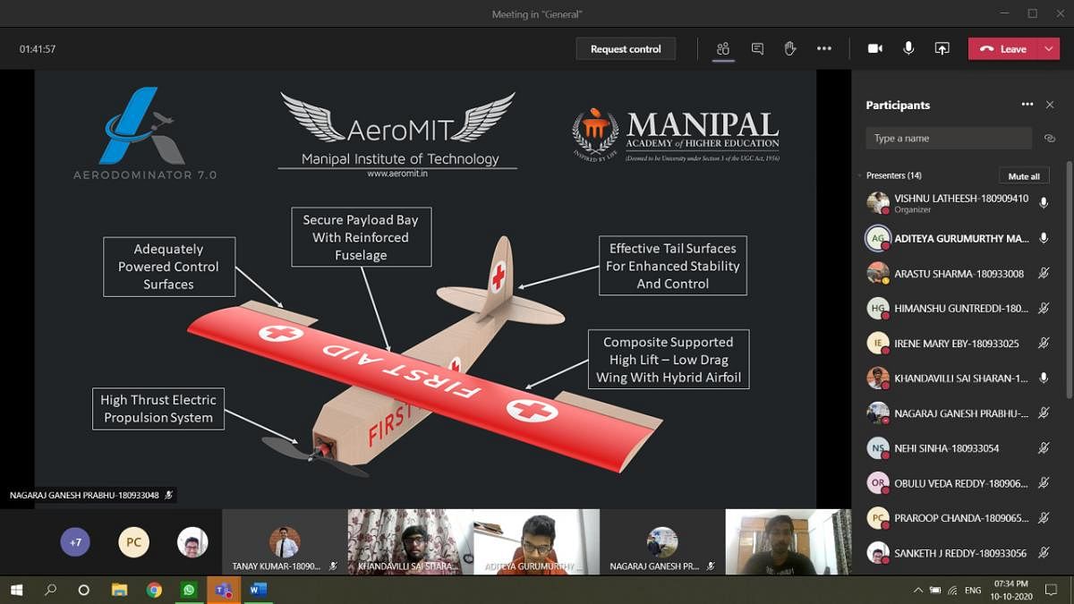 The 3D CAD model of the aircraft designed by AeroMIT which won second place in Aero-design competition.