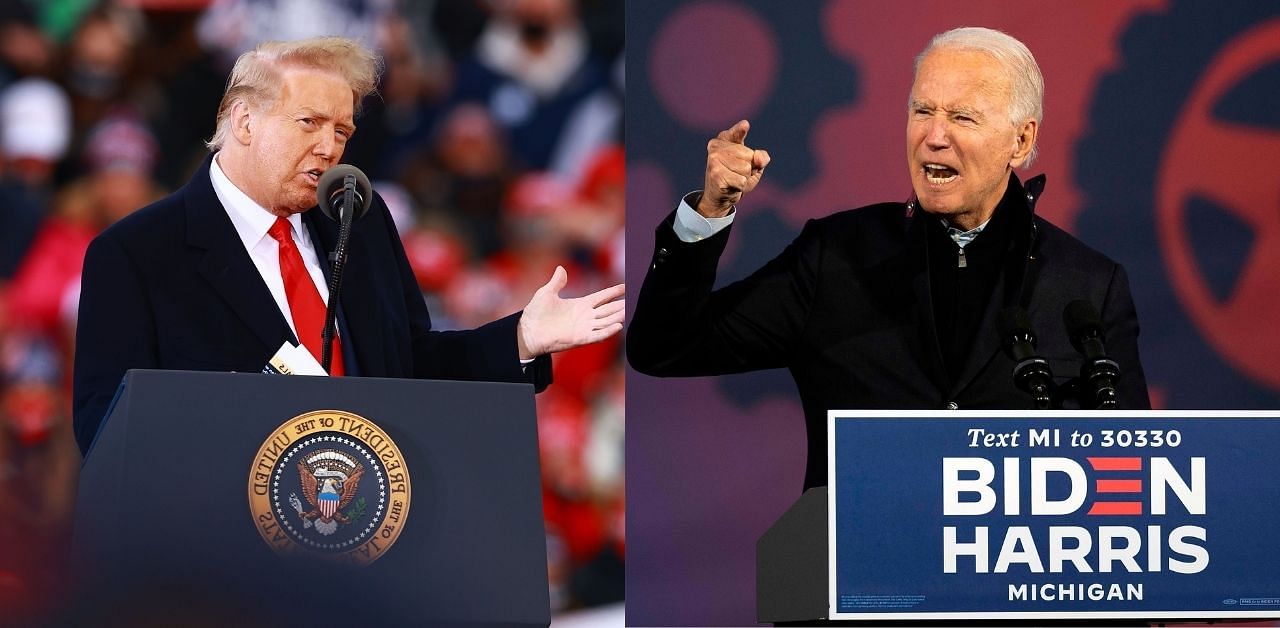 US President Donald Trump and Democratic Presidential candidate and former US Vice President Joe Biden. Credit: AFP Photo