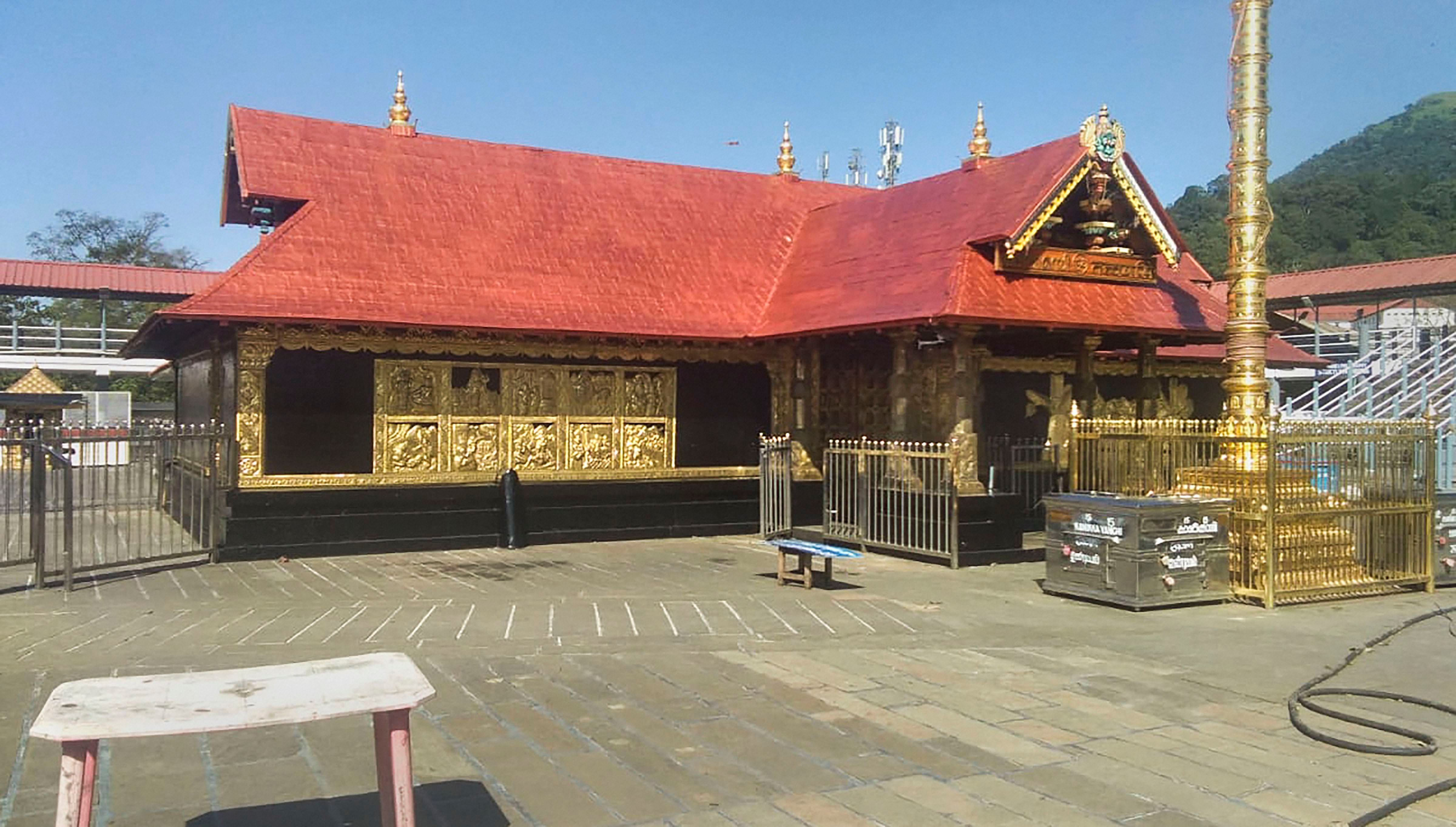 Lord Ayyappa temple in Sabarimala. Credit: PTI Photo