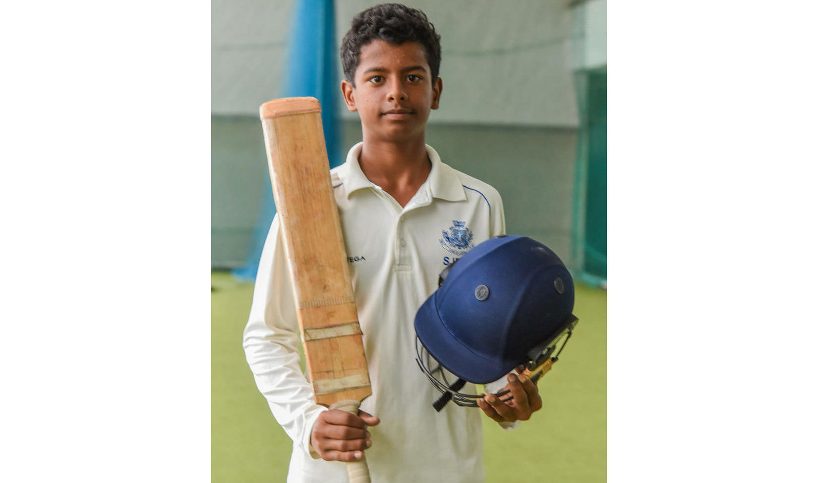 Shivam MB is one of the bright young talents coming up in age-group cricket. DH Photo/SK Dinesh