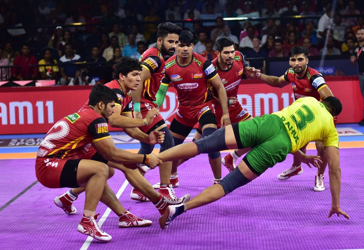 The Pro Kabaddi League, held in its usual July-October window, is struggling to fix a schedule due to the Covid-19 pandemic. DH FILE PHOTO 