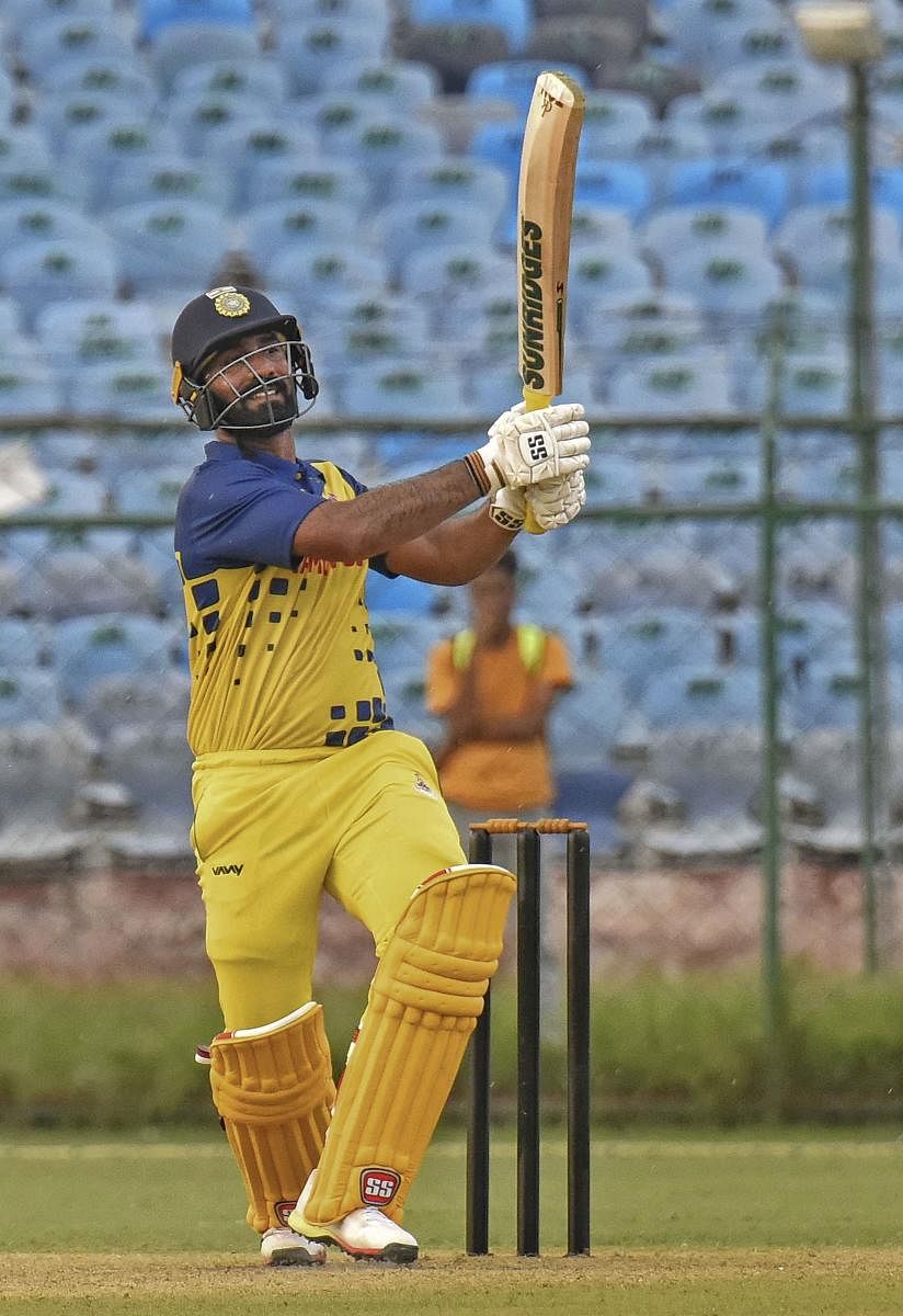 Tamil Nadu captain Dinesh Karthik will be looking to lead from the front when his side takes on Jharkhand in the crucial final Super League clash in Surat on Wednesday. PTI
